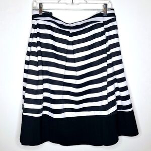 NWT ModaMix brand "Stripe It Rich" Plus-size,A-line,pleated, midi, tennis skirt.